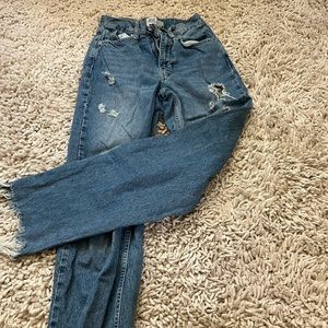 Wide Leg Ripped Jeans